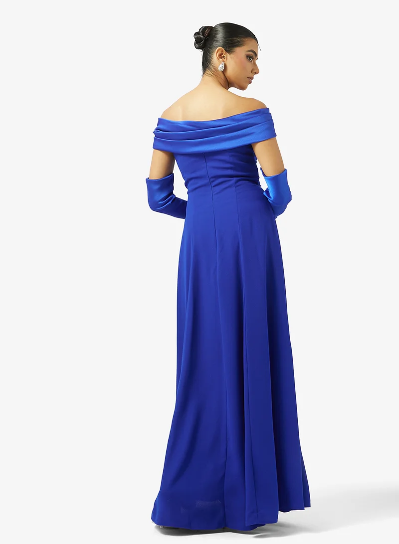 Akadia Fashion A-LINE FREE SLEEVES CREPE DRESS